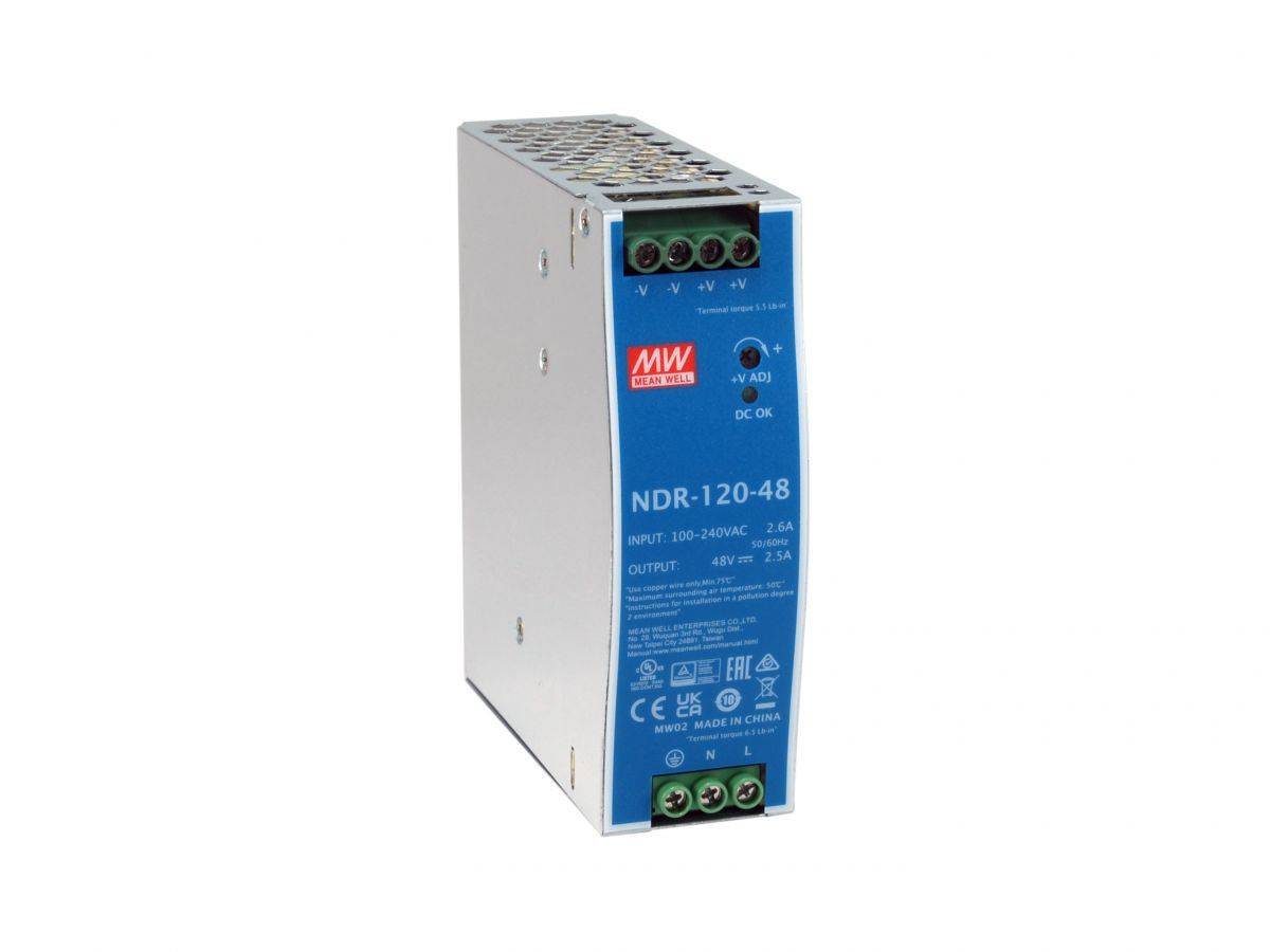 LevelOne Industrie Netzteil 48VDC/120W+DIN-Schiene silber Multimedia-Technik Switch Zubehör