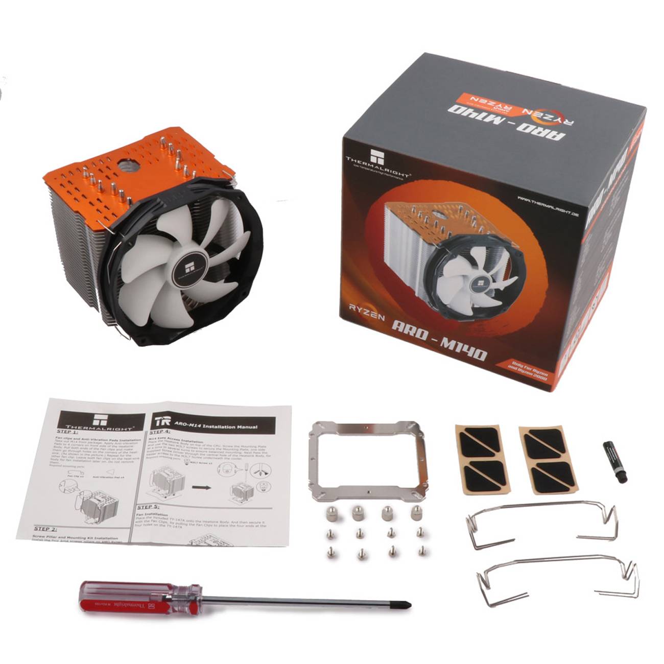 Thermalright Kühler ARO-M14 Orange (Ryzen) - AM4/AM5 Multimedia-Technik CPU-Kühler
