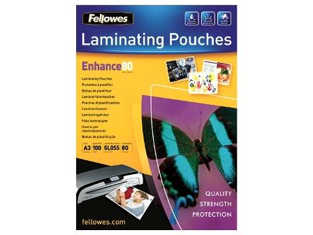 Fellowes Laminierfolie Capture A3 80Mikron glänzend 100P Multimedia-Technik Laminierfolien
