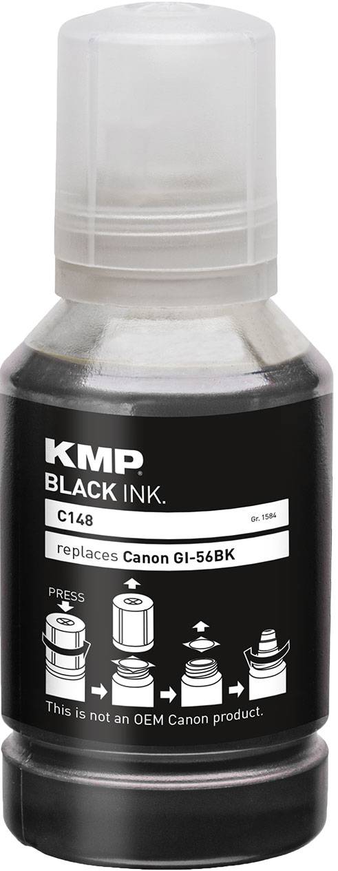 KMP Patrone Canon Maxify GI56PGBK black 6000 Seiten C148 kompatibel Multimedia-Technik Patronen