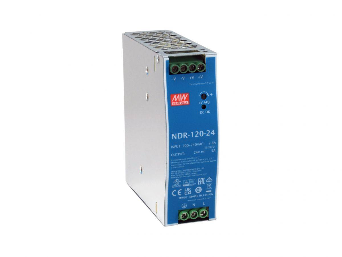 LevelOne Industrie Netzteil 24VDC/120W+DIN-Schiene silber Multimedia-Technik Switch Zubehör