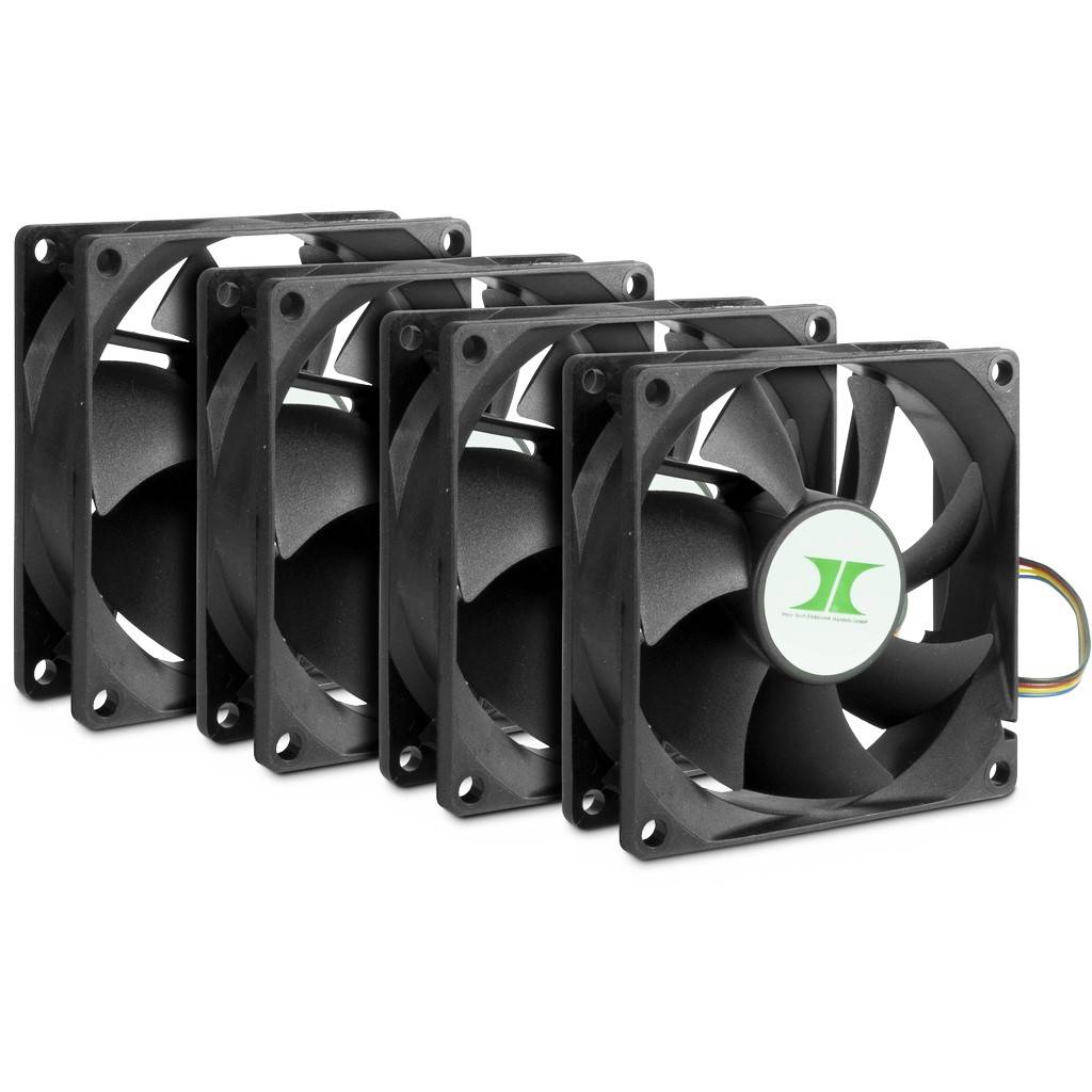 Inter-Tech Lüfter 80*80*25 IPC Fan Set 4xLüfter 80mm, schw. Multimedia-Technik 19 Zubehör