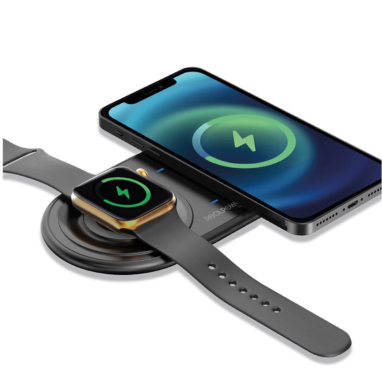 RealPower Ladegerät ChargeAir Duo kabellos Multimedia-Technik wireless