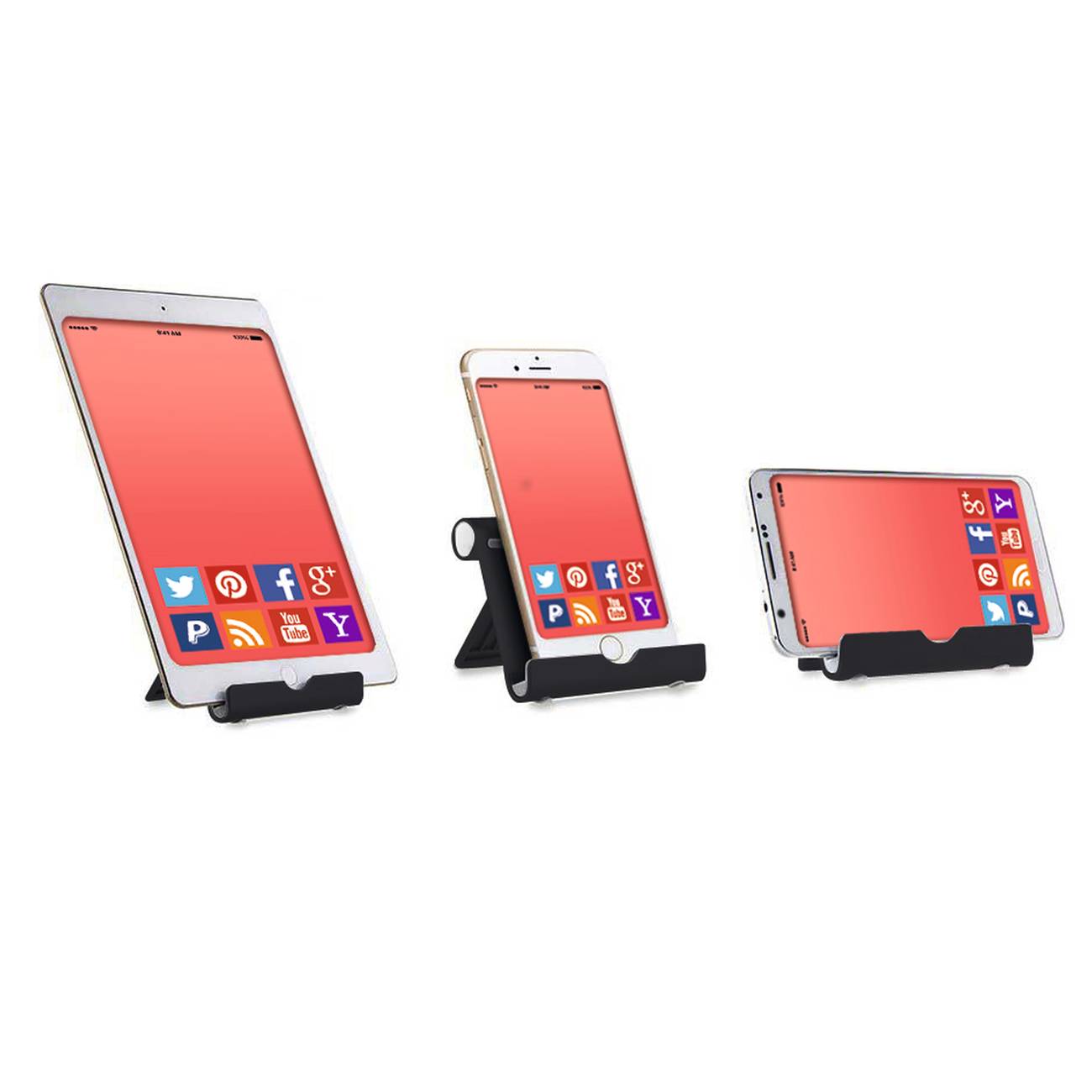 TERRATEC Tabletständer iTab S schwarz Aluminium Multimedia-Technik Tablet Zubehör