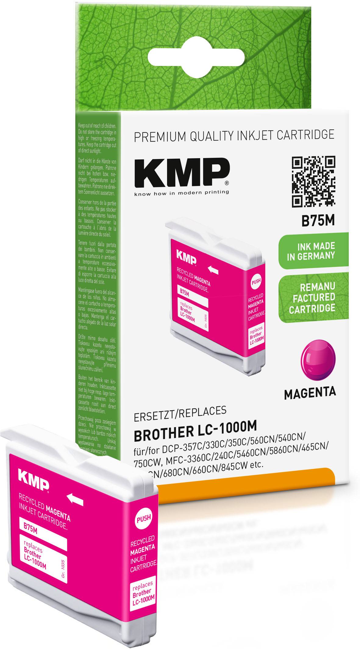 KMP Patrone Brother LC-1000M LC51M 400 S. magenta remanufactured Multimedia-Technik Patronen
