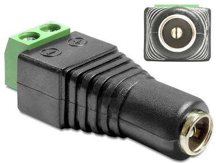 DELOCK Adapter Terminalblock 2Pin -> DC 2,1 x 5,5mm Buchse Multimedia-Technik
