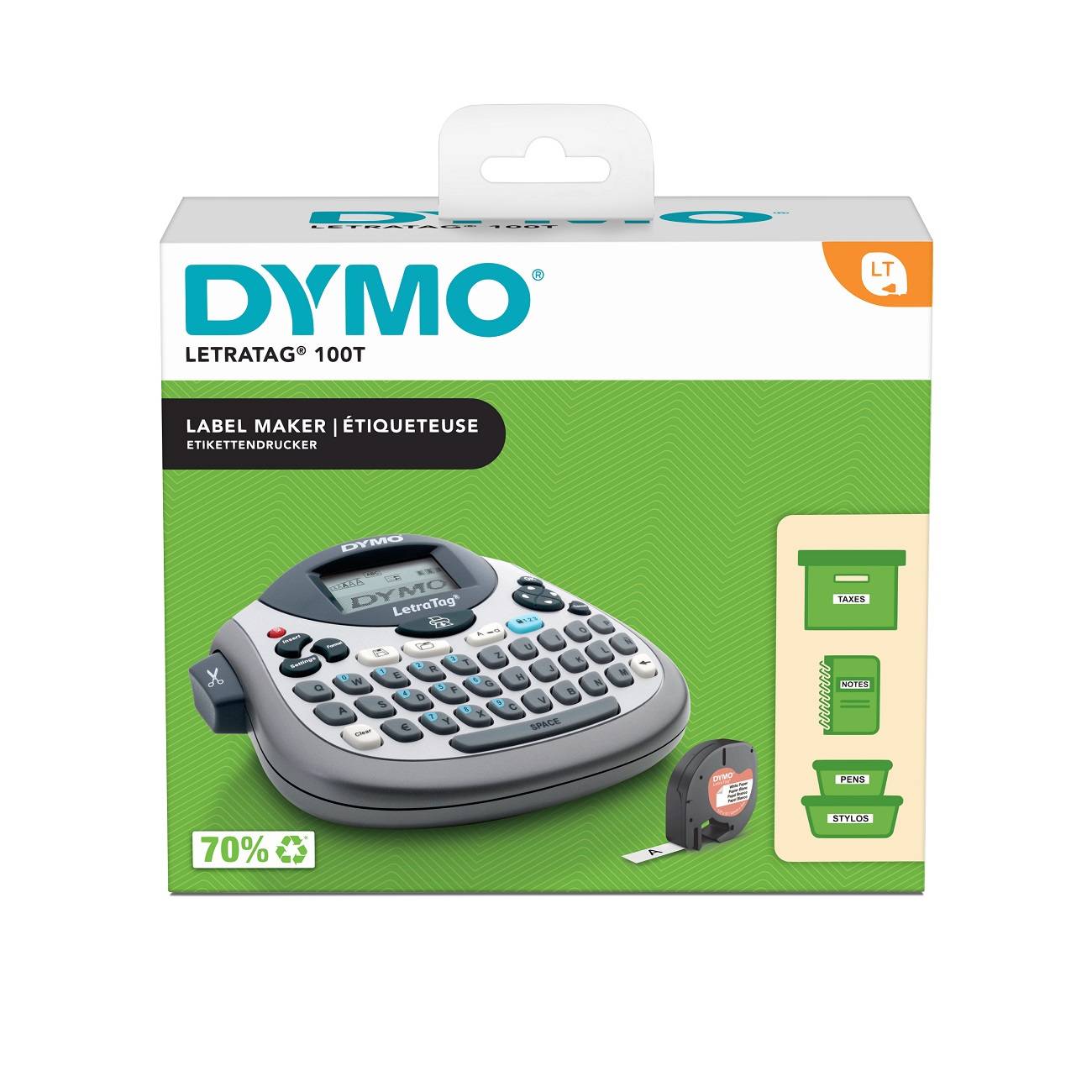 DYMO LetraTag LT-100T Tischgerät QWERTZ-Tastatur Multimedia-Technik Etikettendrucker