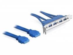 DELOCK Slotblech 4x USB3.0 A Multimedia-Technik Slotbleche