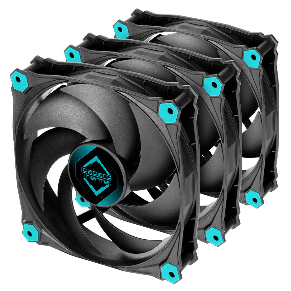 ICEBERG THERMAL IceGALE Silent - 120mm Black (3er Pack)* Multimedia-Technik Lüfter Sonstiges und
