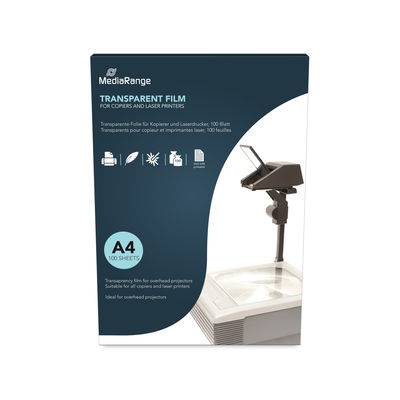 MediaRange Over Head Projector Film A4 Dual Side Coated 100x Multimedia-Technik Papier