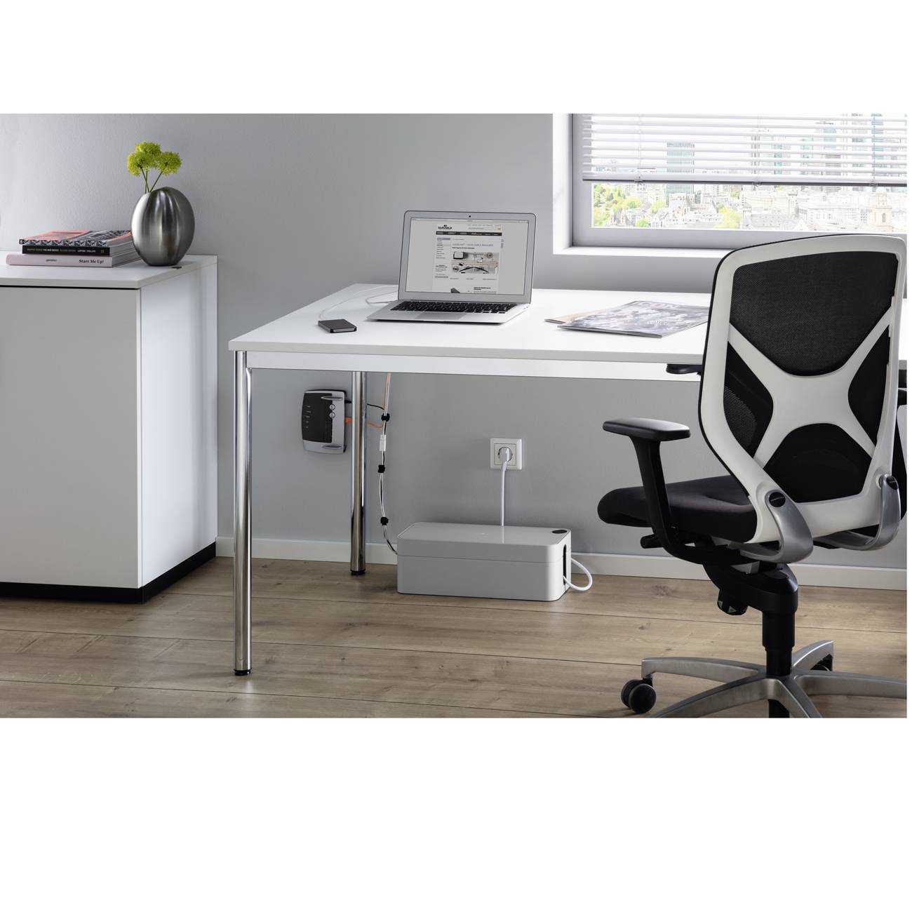 DURABLE Kabelbox CAVOLINE L grau Multimedia-Technik Ordnen,Archivieren,Verstauen