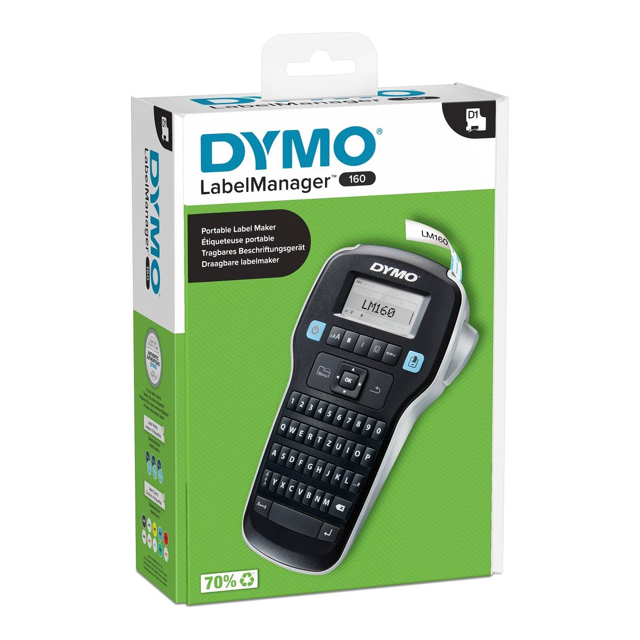 DYMO LabelManager 160 6/9/12 mm D1-Bänder Qwertz Multimedia-Technik Etikettendrucker