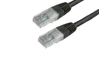 MediaRange Patchkabel RJ45 U/UTP C5e 2.0m (UTP) schwarz Kabel Cat.5e