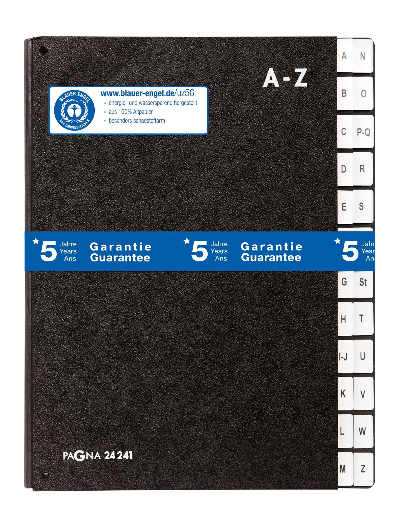 PAGNA Pultordner Classic 24 Fächer A-Z schwarz Multimedia-Technik Ordnen,Archivieren,Verstauen