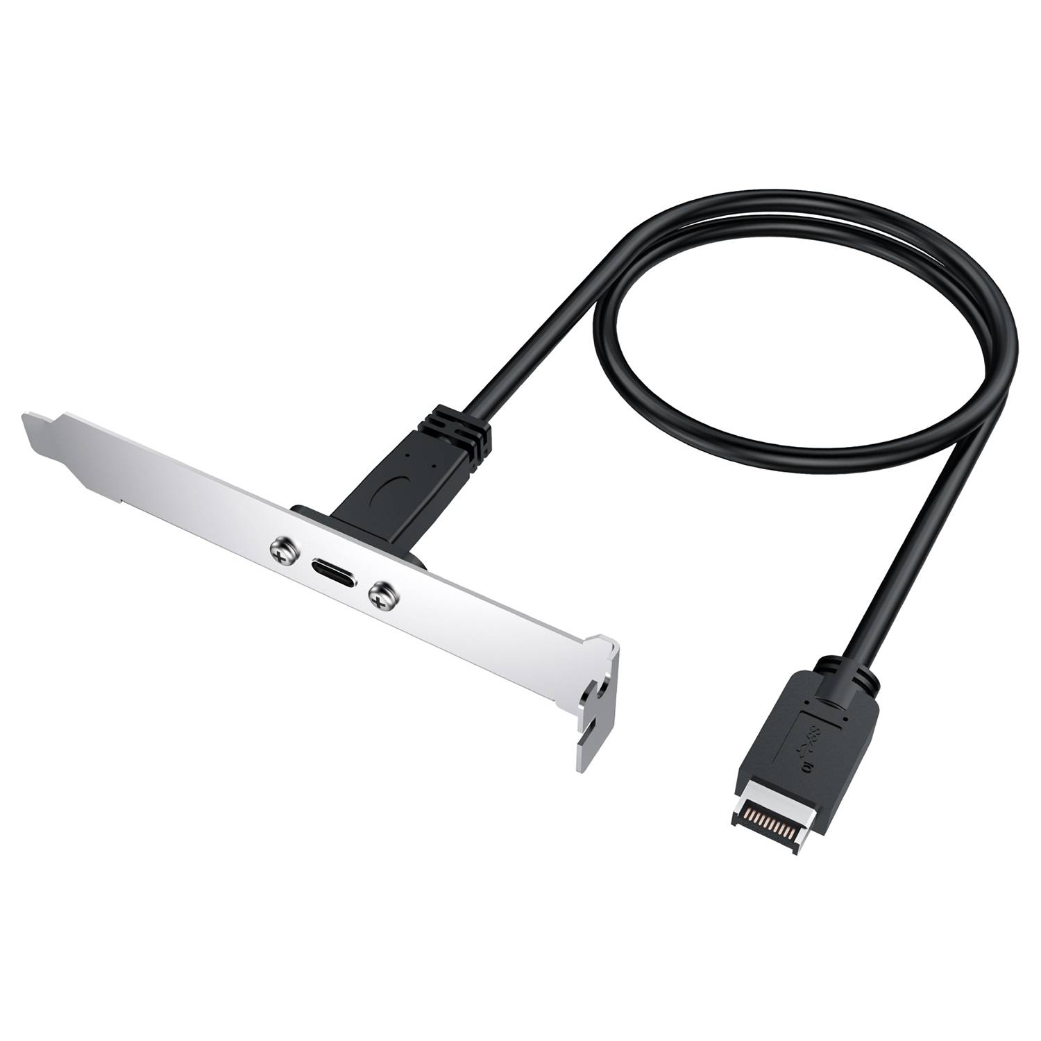 GRAUGEAR Verlängerungskabel mit PCI Blende,Type-E auf Type-C retail Multimedia-Technik Adapter