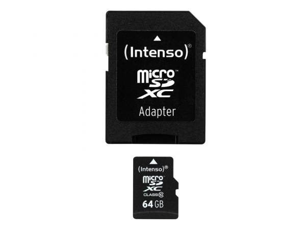 SD MicroSD Card 64GB Intenso SDXC Class10 Multimedia-Technik Micro SD Karten