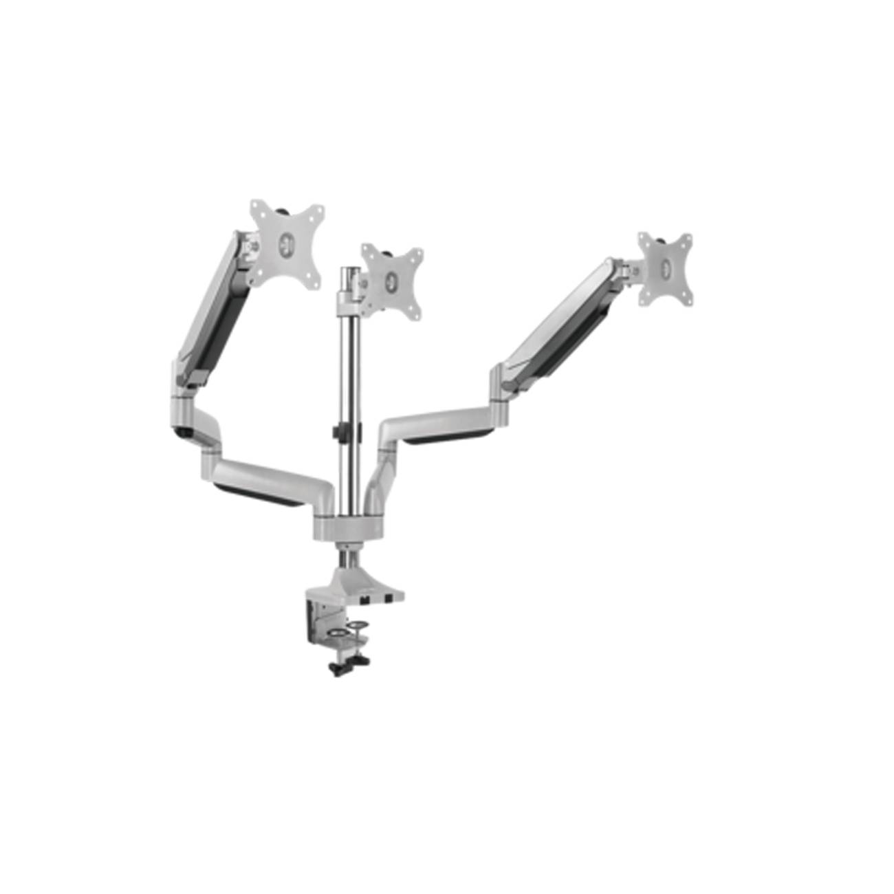 Logilink TIS 13-32 3TFT 2X4Gel. 1X1Gelenk silb. Max. 7KG Multimedia-Technik Tischhalter für Monitor