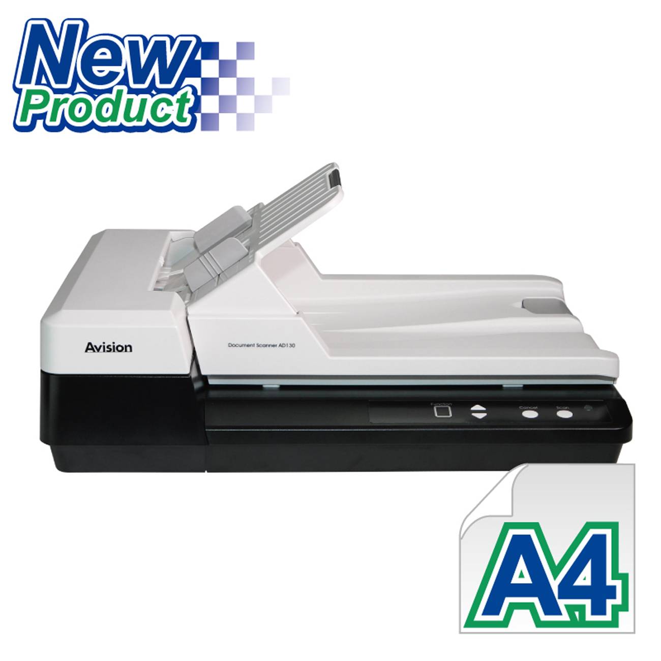 Avision Dokumentenscanner AD130 A4 Duplex Multimedia-Technik Scanner