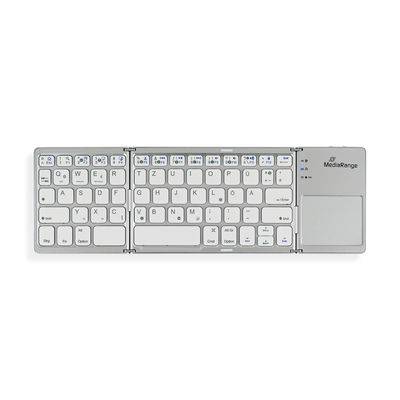 MediaRange Tastatur Wireless 63 Ta. faltbar Toch. DE silber Eingabe / Ausgabe Mäuse & Tastaturen