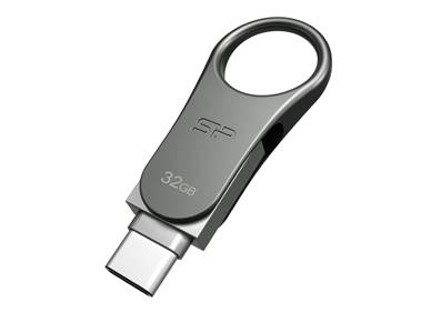 Silicon Power USB-Stick 32GB USB3.0 C80 Silver Type C-Ready Eingabe / Ausgabe