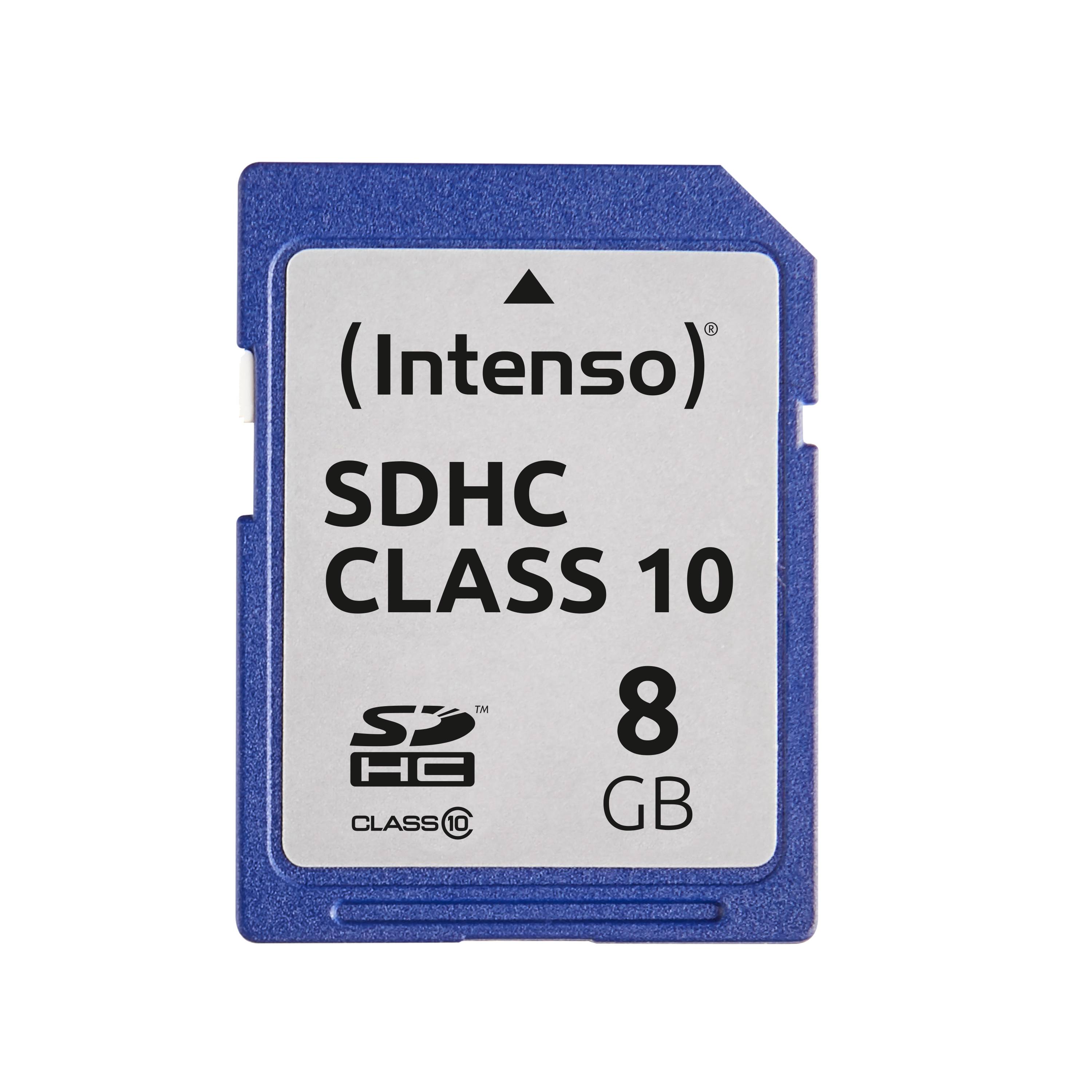 SD Card 8GB Intenso Class10 Multimedia-Technik SD Karten