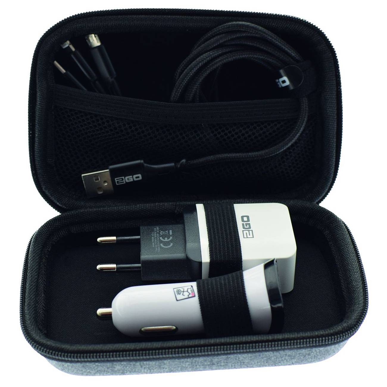 2GO Reise-Set All in One 3-tlg. USB Kabel + Ladegerät Multimedia-Technik