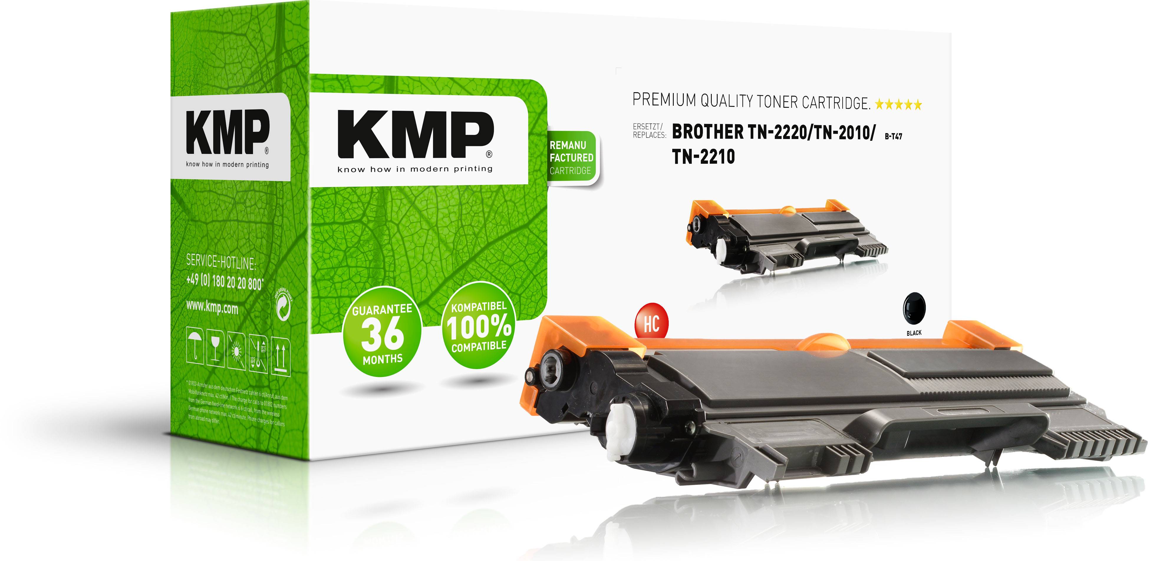 KMP Toner Brother TN-2220/TN2220 black 2600 S. B-T47 remanufactured Multimedia-Technik