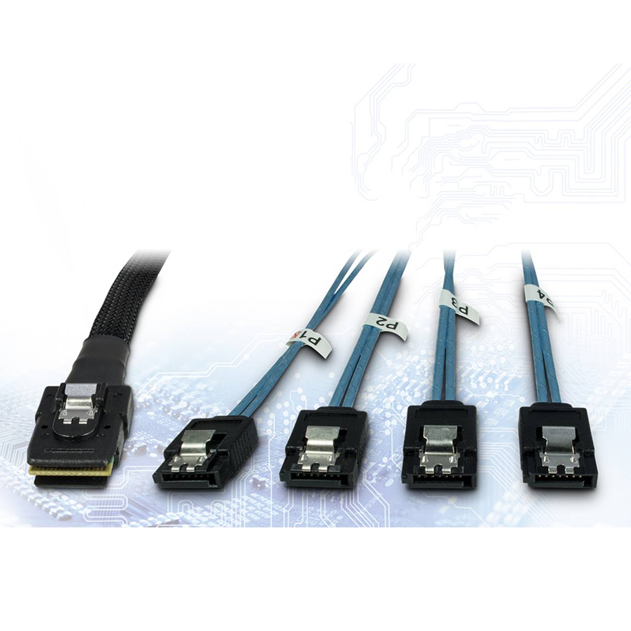 Inter-Tech Kabel SATA - SFF-8087 (gekreuzt) Multimedia-Technik