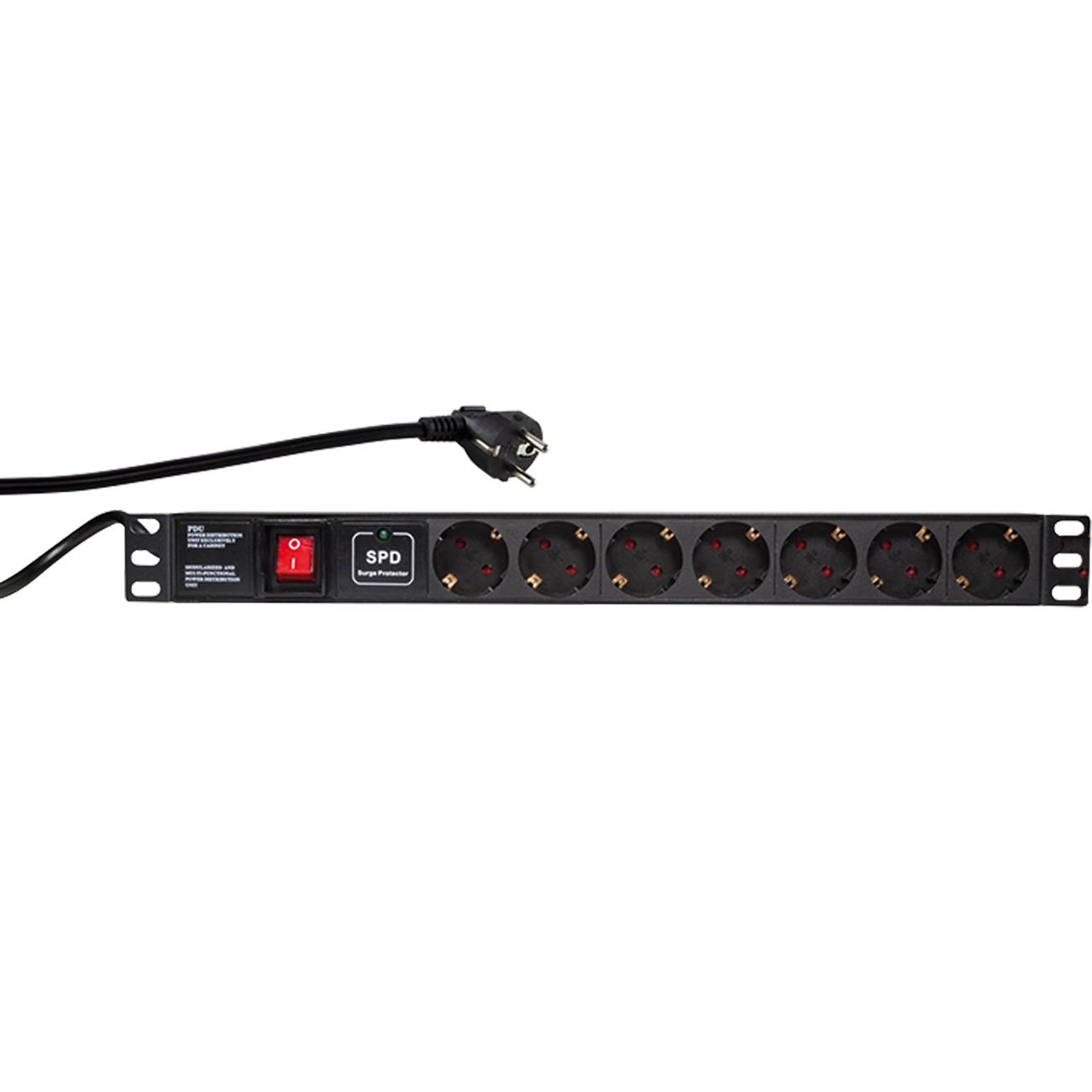 Logilink Steckdosenleiste 19 7fach mit An/Aus Schalter Multimedia-Technik 19 Zubehör