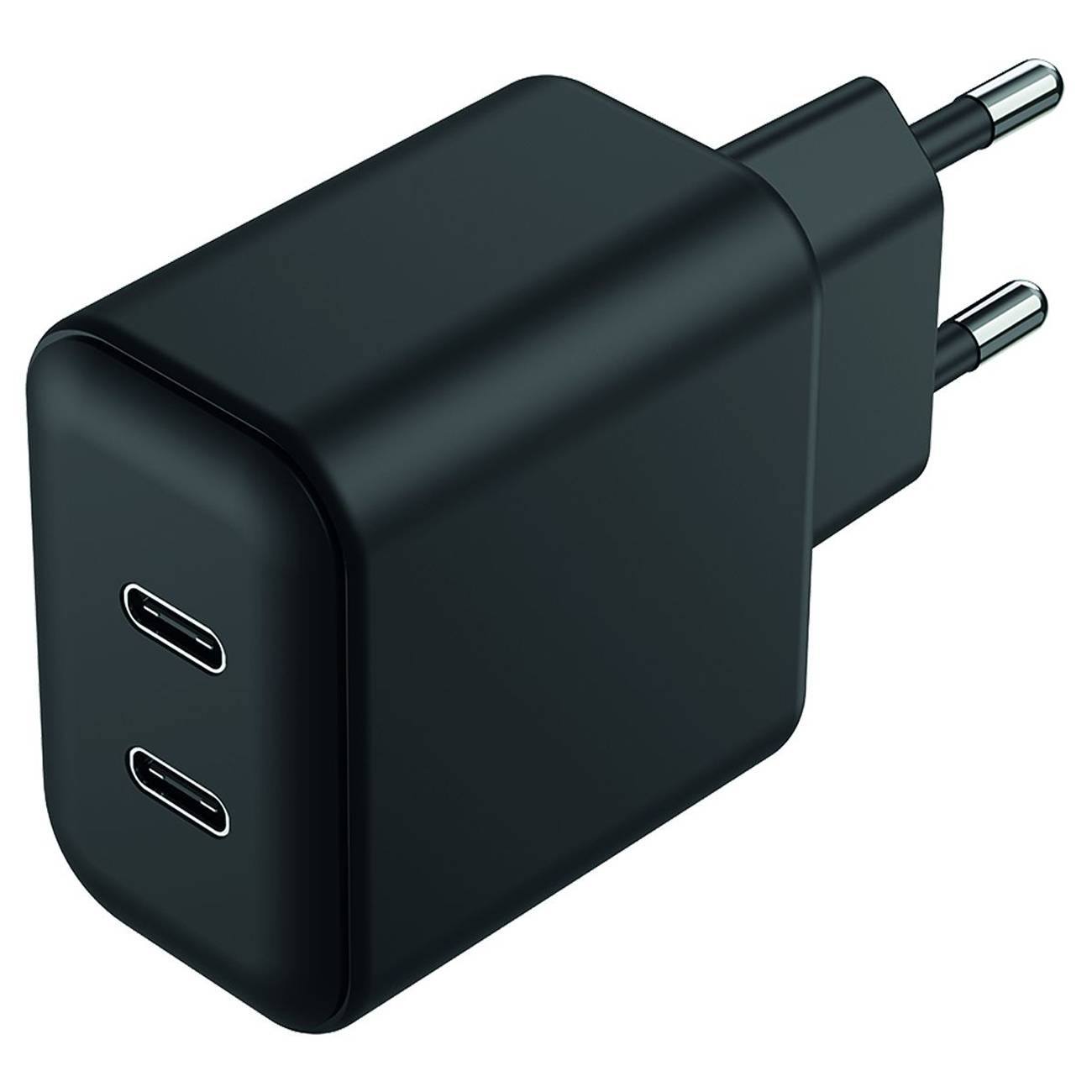 2GO Ladegerät 45W 2-Port 2x USB-C schwarz Multimedia-Technik