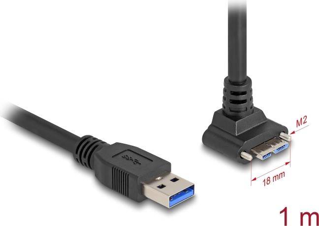 Delock USB 5 Gbps Kabel Typ-A Stecker gerade zu Micro-B mit - 1 m - Schwarz