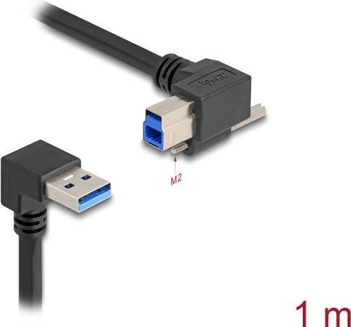 Delock USB 5 Gbps Kabel Typ-A Stecker 90° nach unten gewinkelt zu Typ-B mit - 1