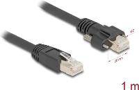 Delock Kabel RJ45 Stecker zu mit Schraubenabstand 20 mm für GigE Kamera Cat.6A -