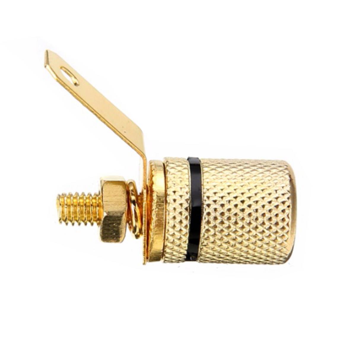 Bananenbuchse Set Lautsprecher Boxen Adapter Anschluss Hifi Vergoldet 1x Rot + 1x Schwarz