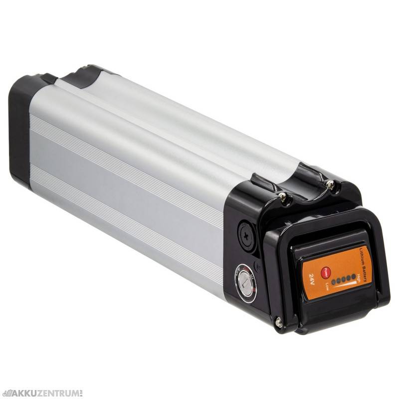 E-Bike Akku Maratron "Silver Fish" XH259 – 25,9V / 12Ah – silber - Sattelrohr