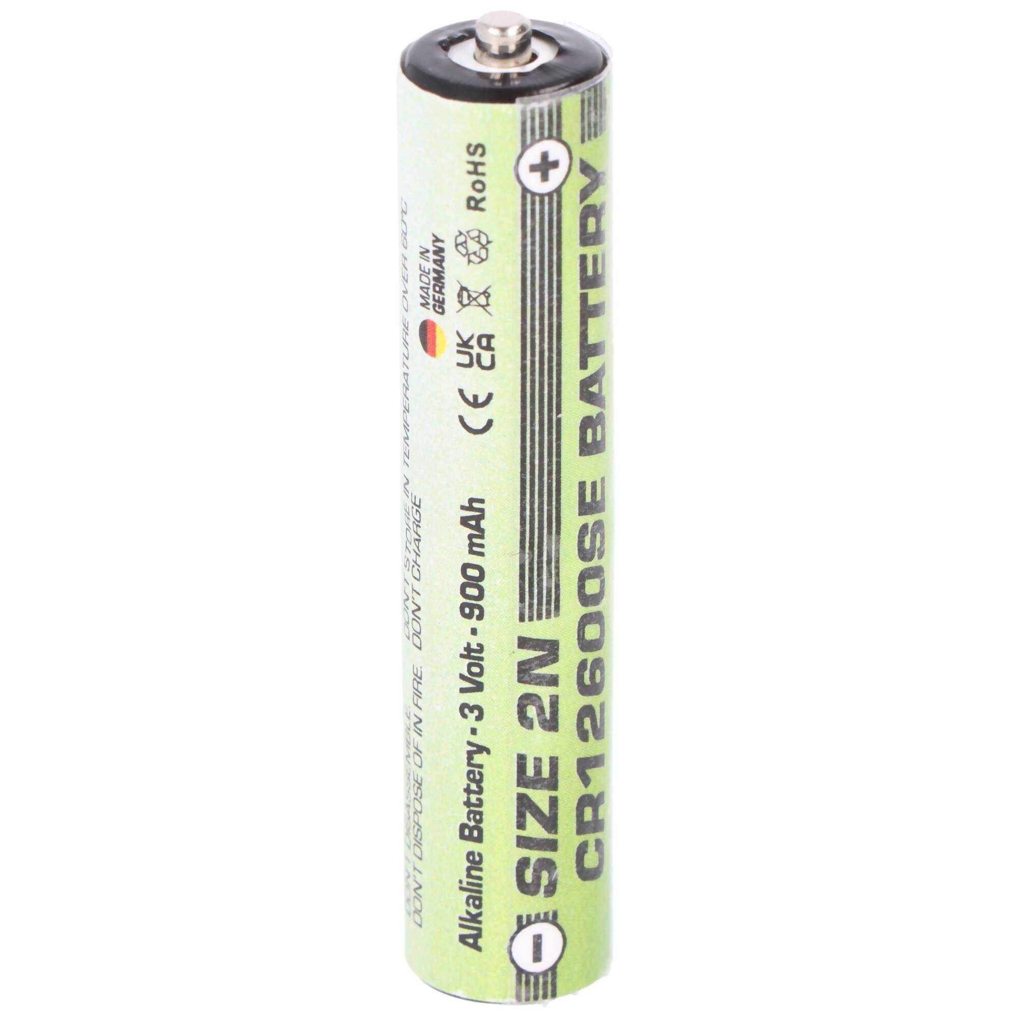 Ersatzbatterie passend für Sanyo Batterie CR12600SE Size 2N, FDK CR12600SE 3 Volt 900mAh Alkaline