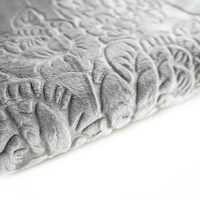 Almina Extra Weiche Wolldecke 200x240 cm 100% PES mit Blumen Muster Waschmaschinengeeinet Grau Almina Extra Weiche Wolldecke 200x240 cm 100% PES mit Blumen Muster Waschmaschinengeeinet Grau