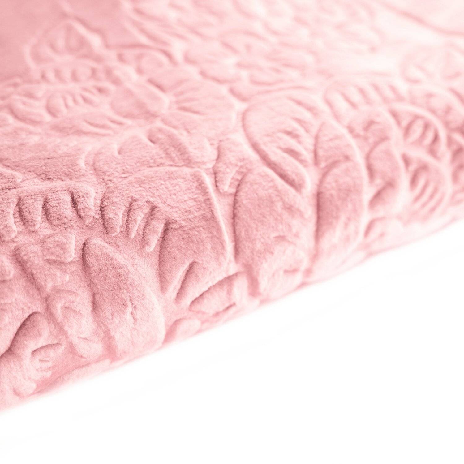 Almina Extra Weiche Wolldecke 200x240 cm 100% PES mit Blumen Muster Waschmaschinengeeinet Rosa