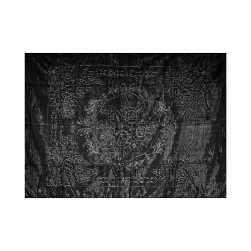 Almina Extra Weiche Wolldecke 160x220 cm 100% PES mit Blumen Muster Waschmaschinengeeignet Schwarz Almina Extra Weiche Wolldecke 160x220 cm 100% PES mit Blumen Muster Waschmaschinengeeignet Schwarz