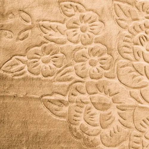 Almina Extra Weiche Wolldecke 200x240 cm 100% PES mit Blumen Muster Waschmaschinengeeinet Braun Almina Extra Weiche Wolldecke 200x240 cm 100% PES mit Blumen Muster Waschmaschinengeeinet Braun