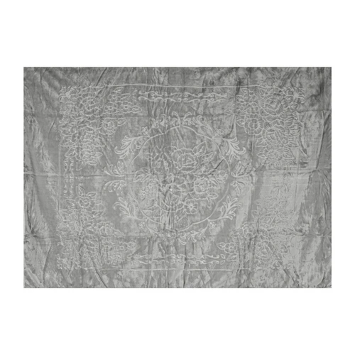 Almina Extra Weiche Wolldecke 200x240 cm 100% PES mit Blumen Muster Waschmaschinengeeinet Grau Almina Extra Weiche Wolldecke 200x240 cm 100% PES mit Blumen Muster Waschmaschinengeeinet Grau
