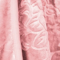 Almina Extra Weiche Wolldecke 200x240 cm 100% PES mit Blumen Muster Waschmaschinengeeinet Rosa Almina Extra Weiche Wolldecke 200x240 cm 100% PES mit Blumen Muster Waschmaschinengeeinet Rosa