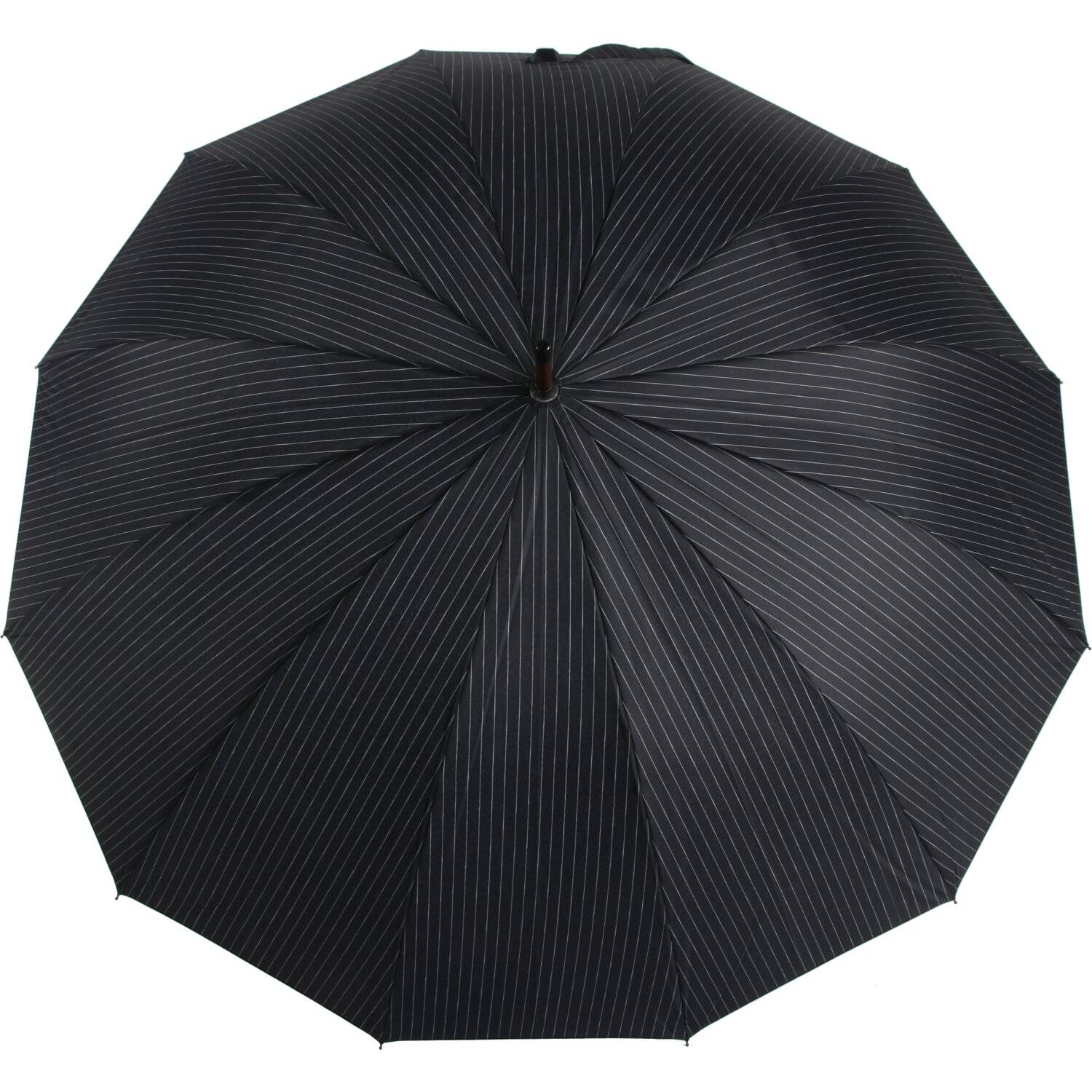 Stockregenschirm Stockschirm Regenschirm Holzgriff mit Fiberglasstange 116 cm ? Streifen