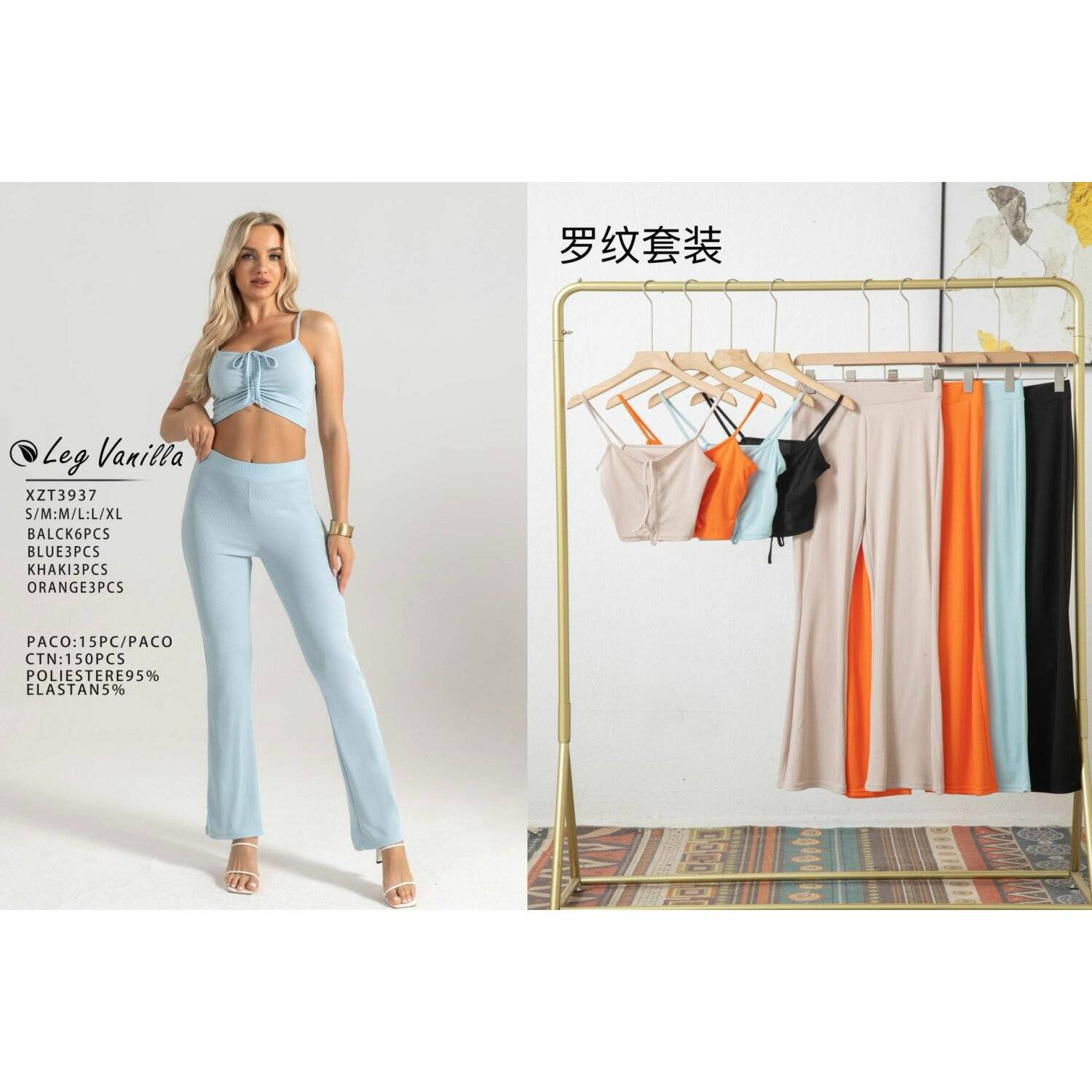 Damen Gym Fitness Outfit Jogging Sport Set Frauen Yoga Freizeit Outfit Orange S/M