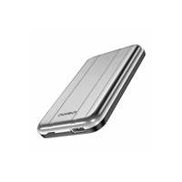 Choetech B655 Mini kabellose magnetische Powerbank 5000 mAh – Silber, 2x USB Typ-C, 1x USB Typ-A, USB Typ-C USB Typ-A Choetech B655 Mini kabellose magnetische Powerbank 5000 mAh – Silber, 2x USB Typ-C, 1x USB Typ-A, USB Typ-C USB Typ-A