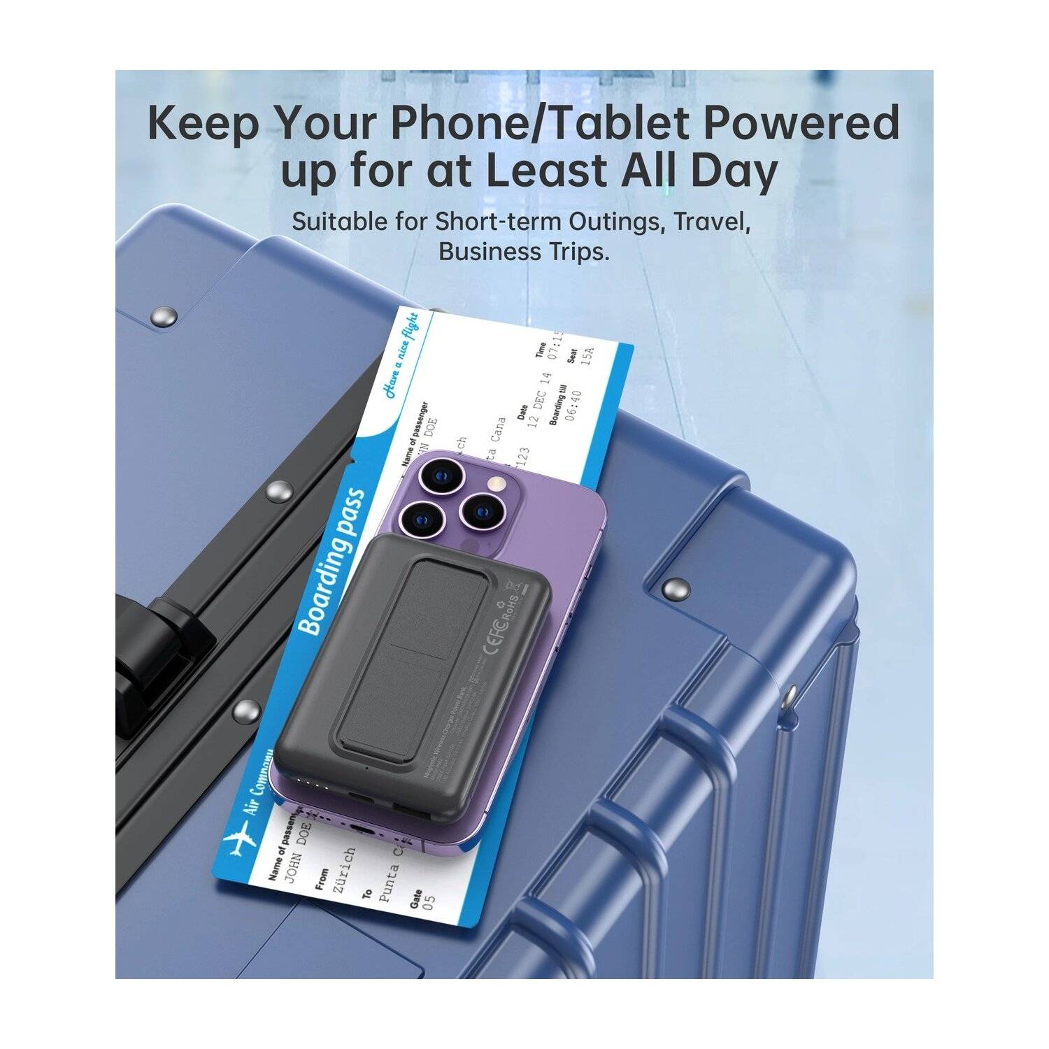 Magnetic Wireless Charger - Choetech B662 kabellose MagSafe 5000 mAh Powerbank – Schwarz