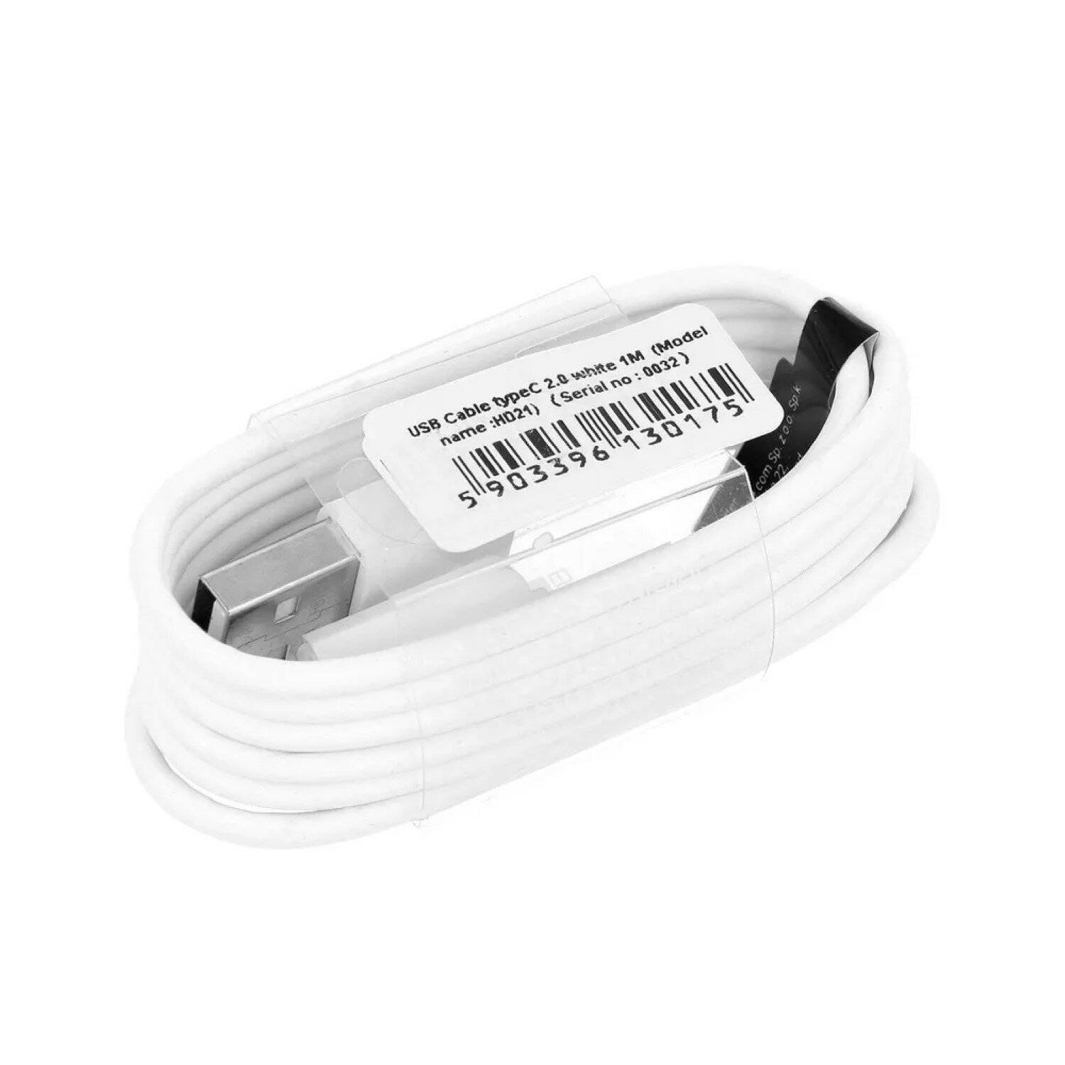 Ladekabel / Datenkabel USB - Typ C 2.0 HD21 Kabel, 1 m Weiß