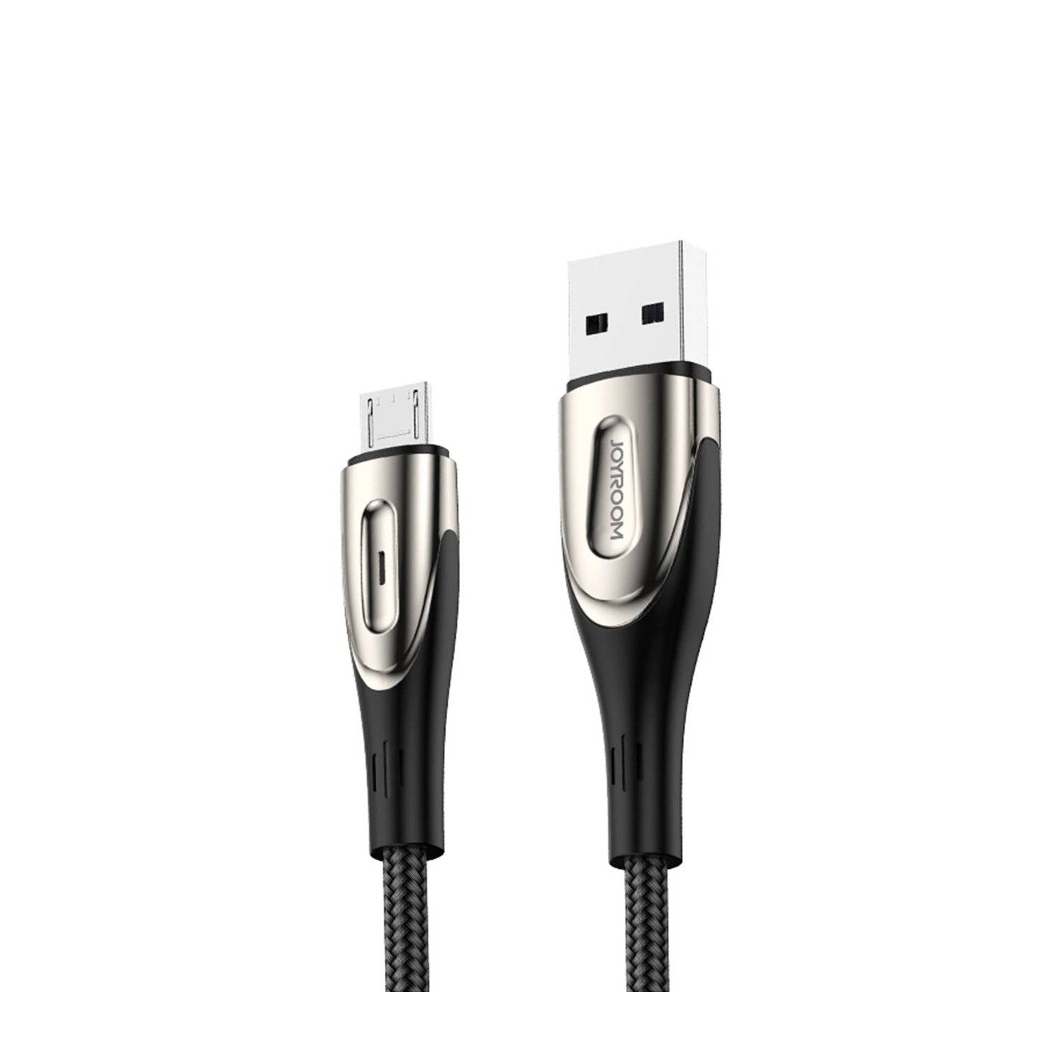 USB-A - Micro-USB-Kabel Joyroom - Schnellladekabel mit Ladeanzeige Schwarz 1,2m Kabel