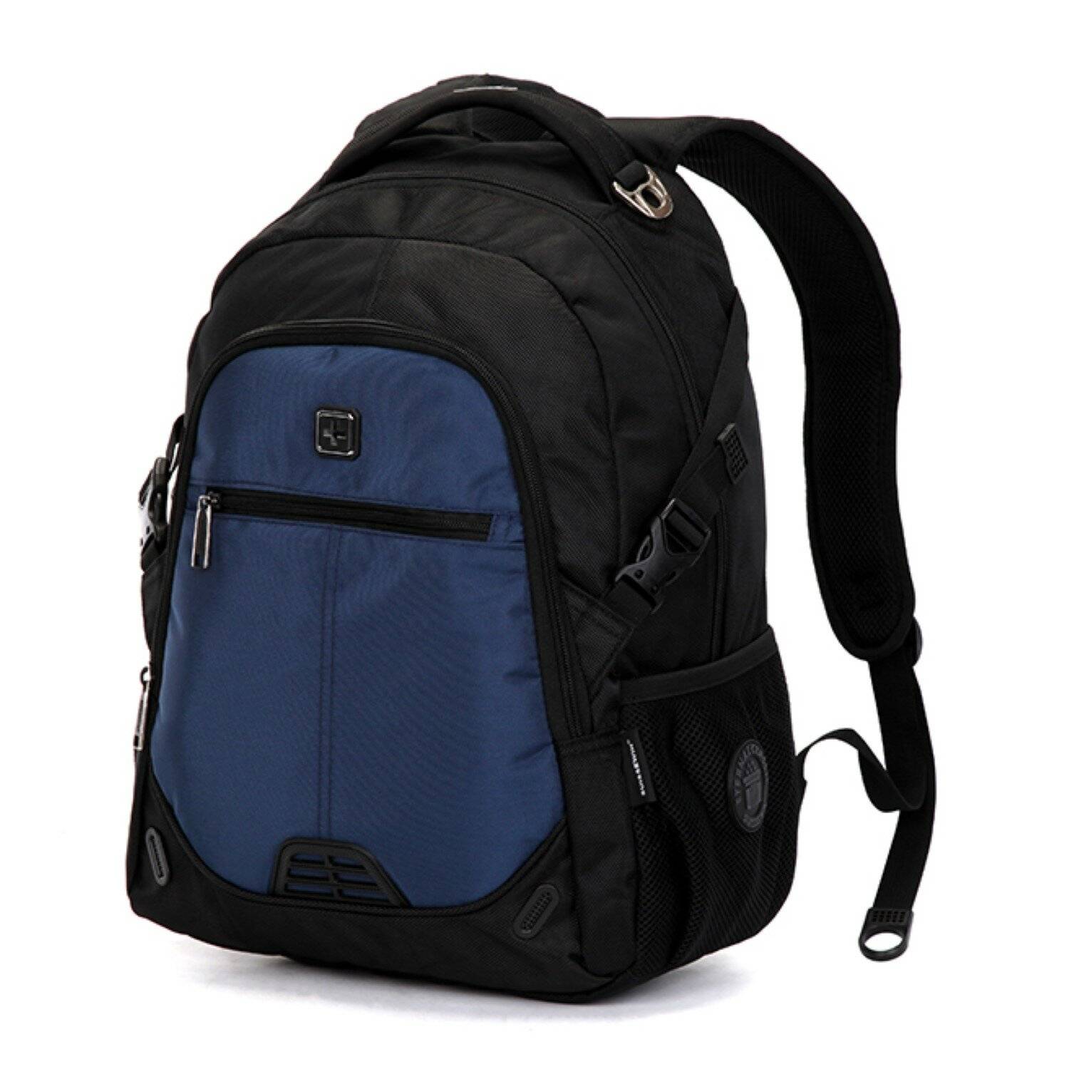 Reisetasche Rucksack mit 3 Fächern mit Notebook Seperator + 2 Seitentaschen Blau