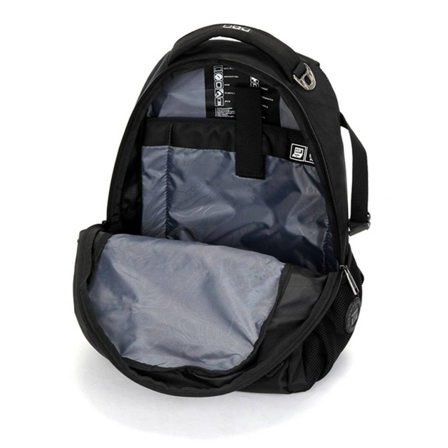 Reisetasche Rucksack mit 3 Fächern mit Notebook Seperator + 2 Seitentaschen Blau